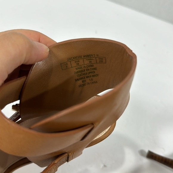 Women Guess open toe heels brown upper leather - Picture 5 of 7